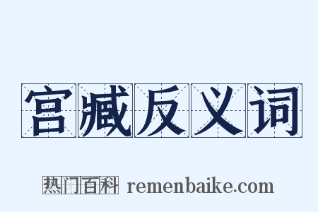 宫臧反义词是什么意思的图片